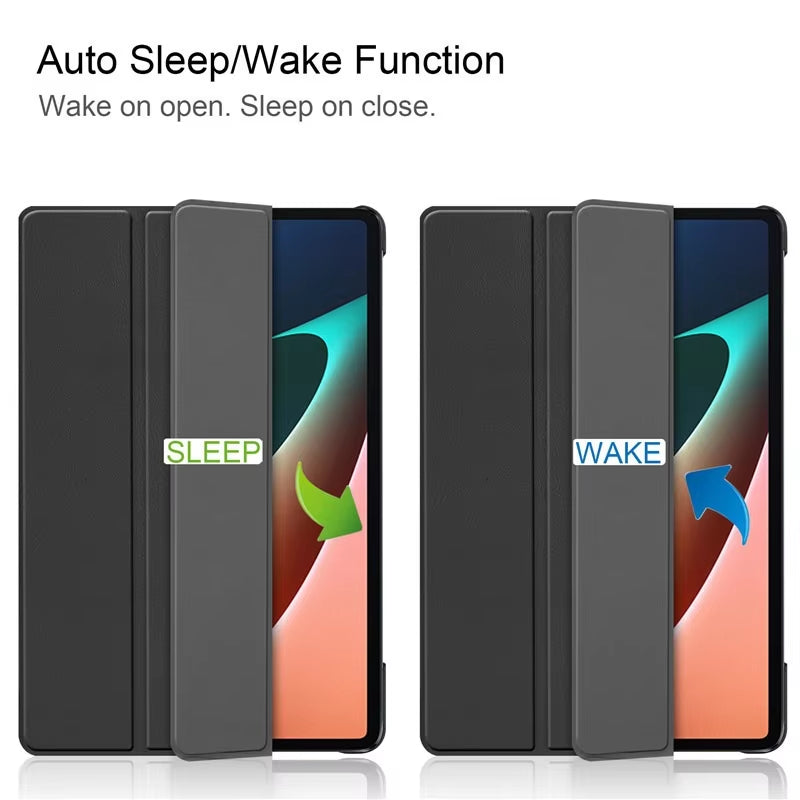 For Funda Mipad 7 6 Pro 5 11 11.2 Case Redmi Pad SE 11 10.6 8.7 12.1 Auto Wake up & Sleep Silicone Cover Support Charging